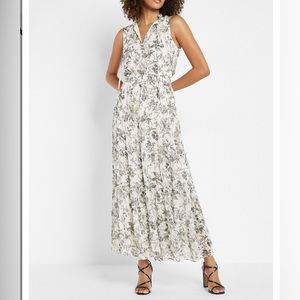 Express Printed Tiered Trapeze Maxi Dress - Size XXS